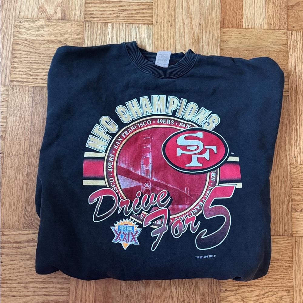 49ers Vintage 1995 Super Bowl XXIX vs 49ers Champions Sweatshirt